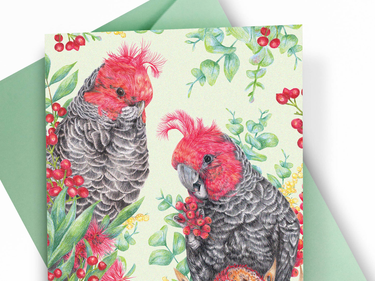 Gang-gang Cockatoos Greeting Card