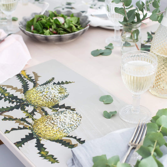 Bell Art White Collection Dining Placemats. Handmade in Australia