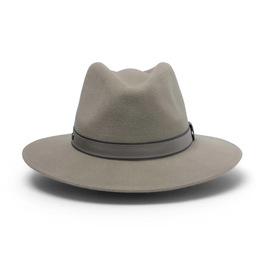 DEBORA HUTTON CANOPY BAY. CROYDON FELT FEDORA HAT, HANDMADE IN AUSTRALIA.