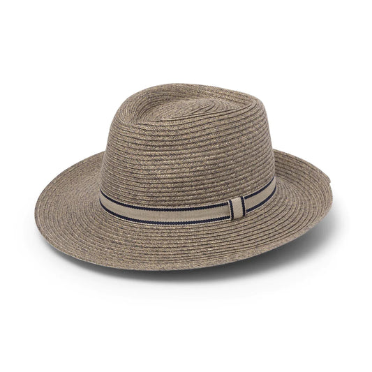 DEBORAH HUTTON CANOPY BAY. Arcadia Mix Denim Gray Golf Hat. Handmade in Australia