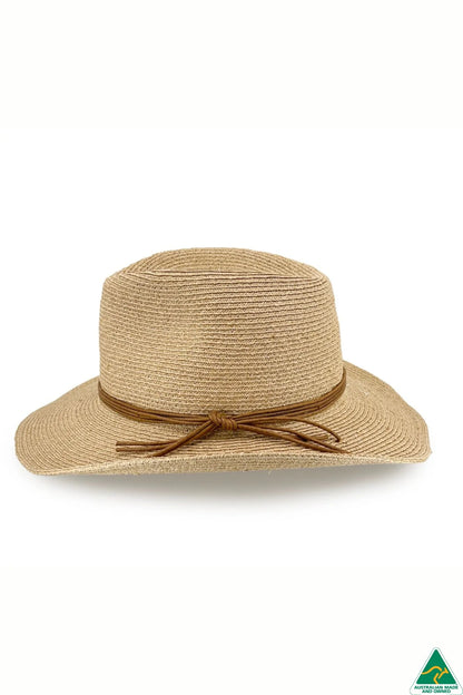 DEBORAH HUTTON CANOPY BAY. Brampton Raffia Sun Hat. Handmade in Australia