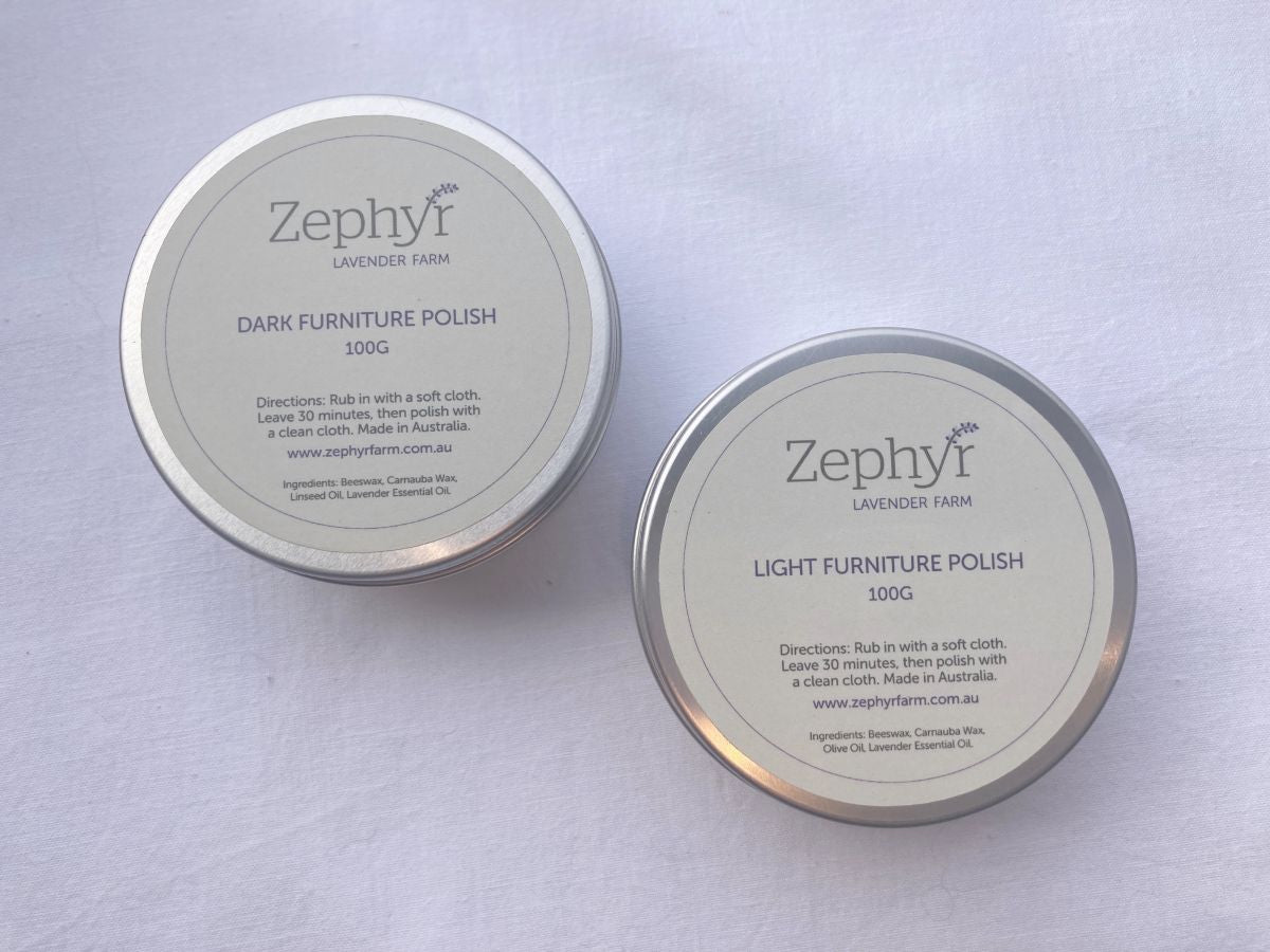 Zephyr Lavender Furniture Polish.  Made on the South Coast, NSW