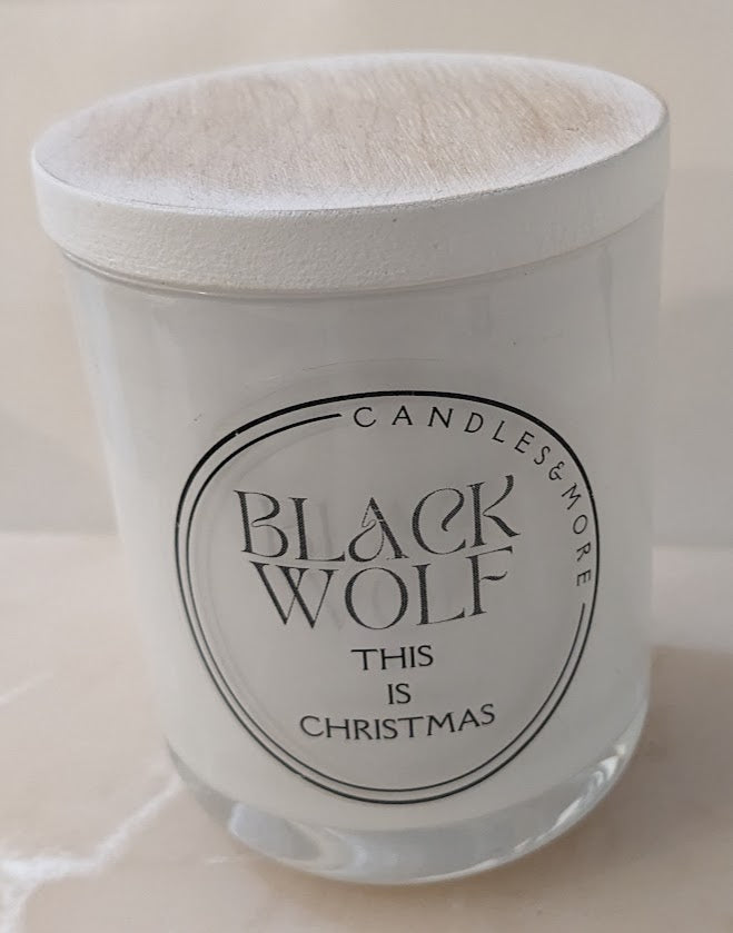 Black Wolf Candle. This is Christmas. Handmade in Australia.