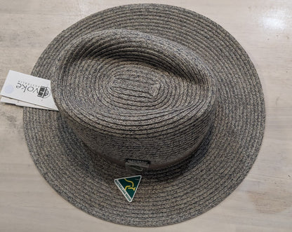 EVOKE HAT. STUART EV450 GREY/TAUPE COMBO M/L 60CM. HANDMADE IN AUSTRALIA