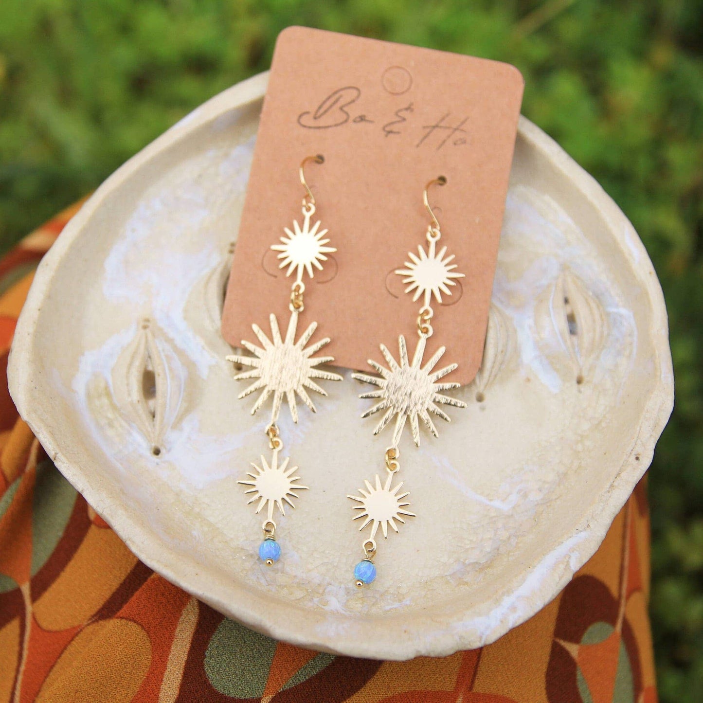Opal Sun Statement Earrings