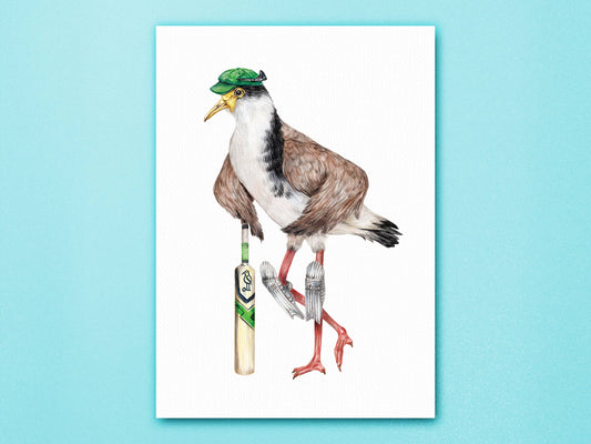 Corey the Cricketer Plover Art Print