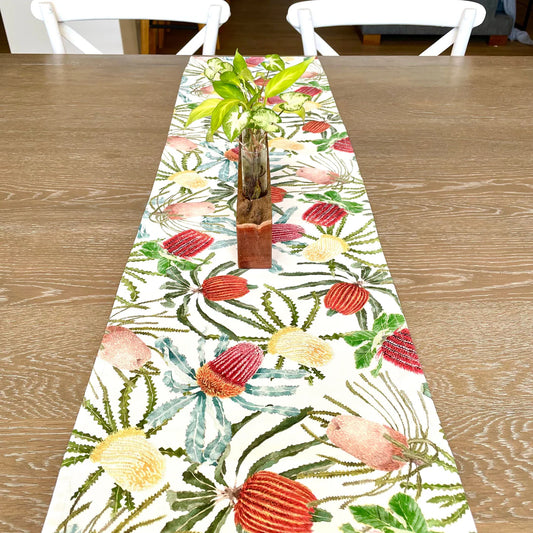 Banksia Table Runner. Handmade in Australia