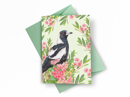 Australian Magpie Greeting Card