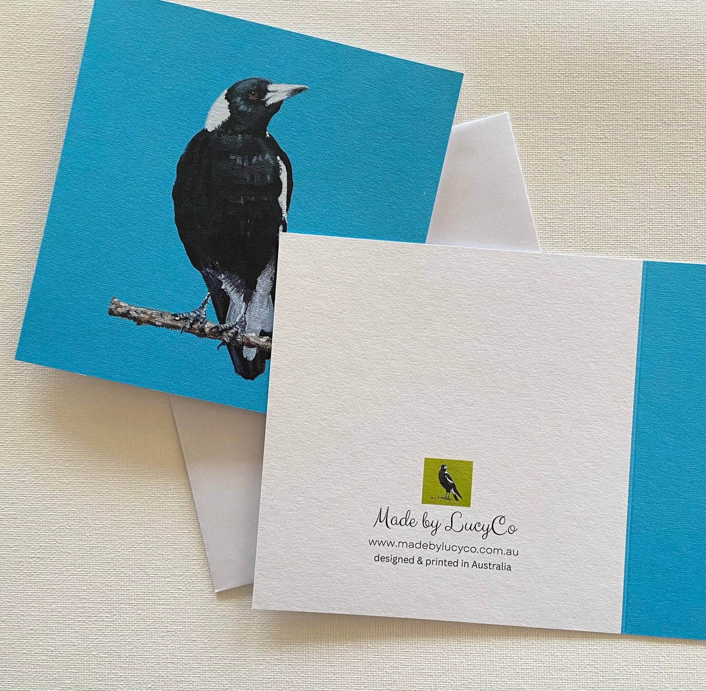 Blue Magpie Premium Greeting Card