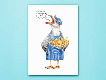 Gail the Chip Shop Gull Art Print