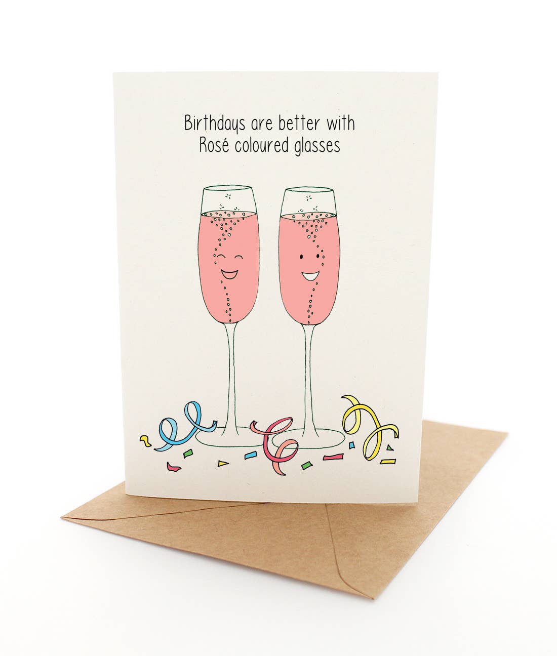 Punny Rosé - Greeting Card