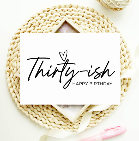 30th Birthday Card For Friend, Turning Thirty Something