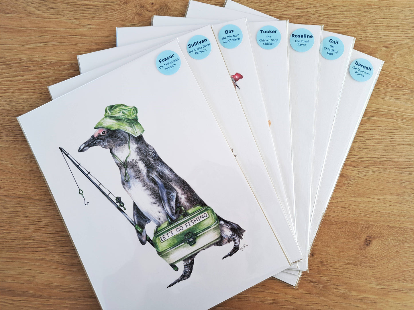 Fraser the Fisherman Penguin Art Print