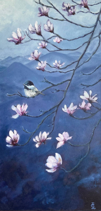 Mountain Magnolias Premium Greeting Card