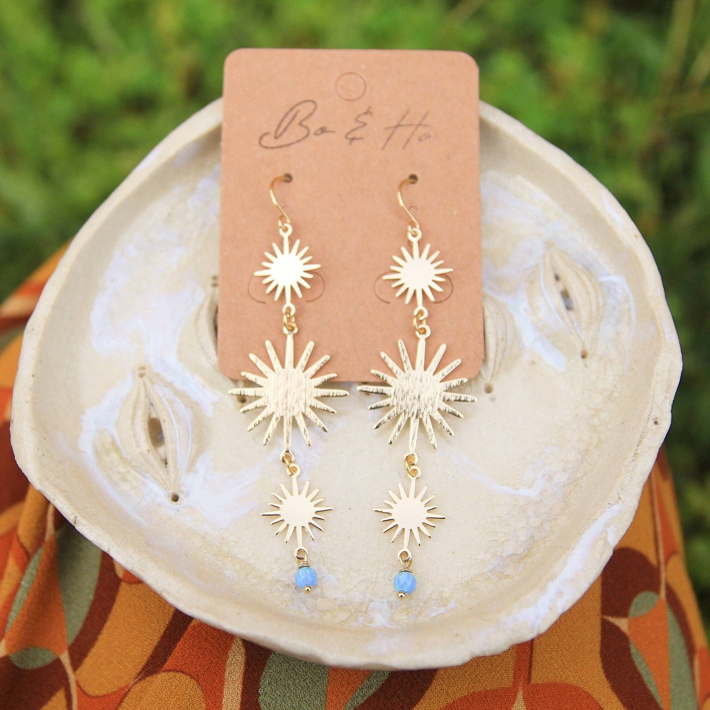 Opal Sun Statement Earrings