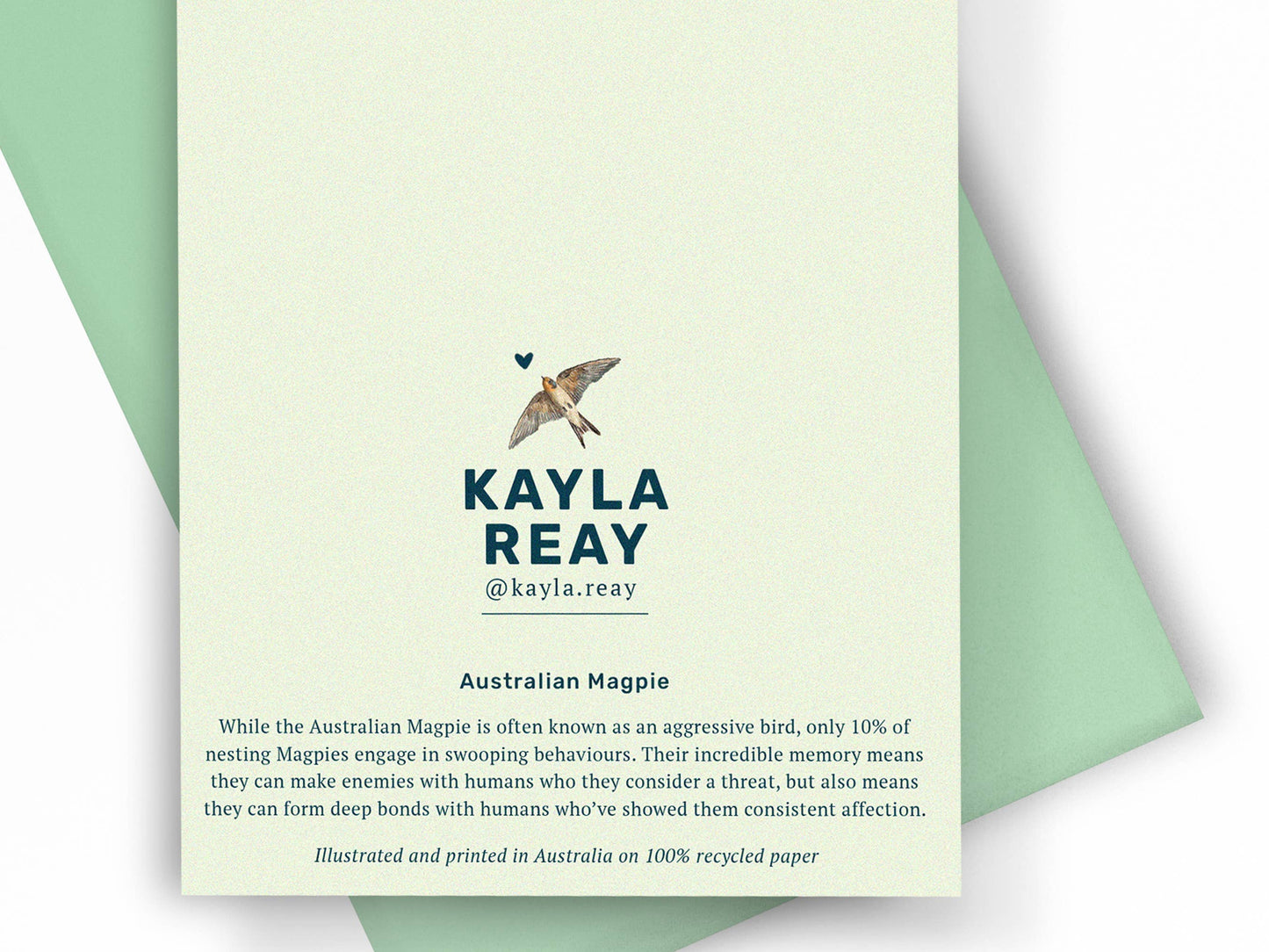 Australian Magpie Greeting Card
