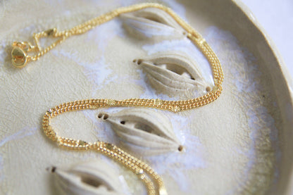 Gold Paua Shell Abalone Necklace
