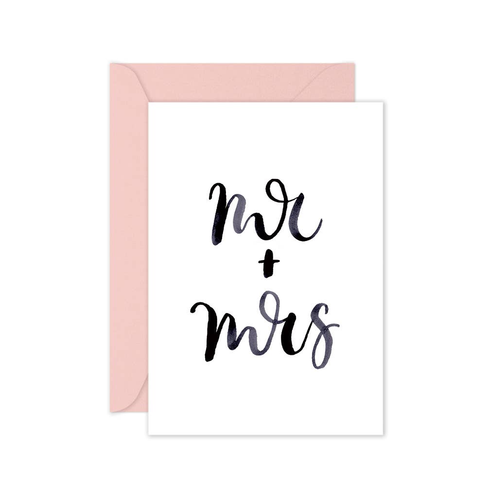 Mr + Mrs - Wedding Greeting Card