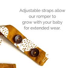 Bandicute Baby Romper - Australian Animals, Mustard. Handmade in Australia