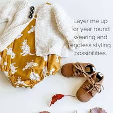 Bandicute Baby Romper - Australian Animals, Mustard. Handmade in Australia
