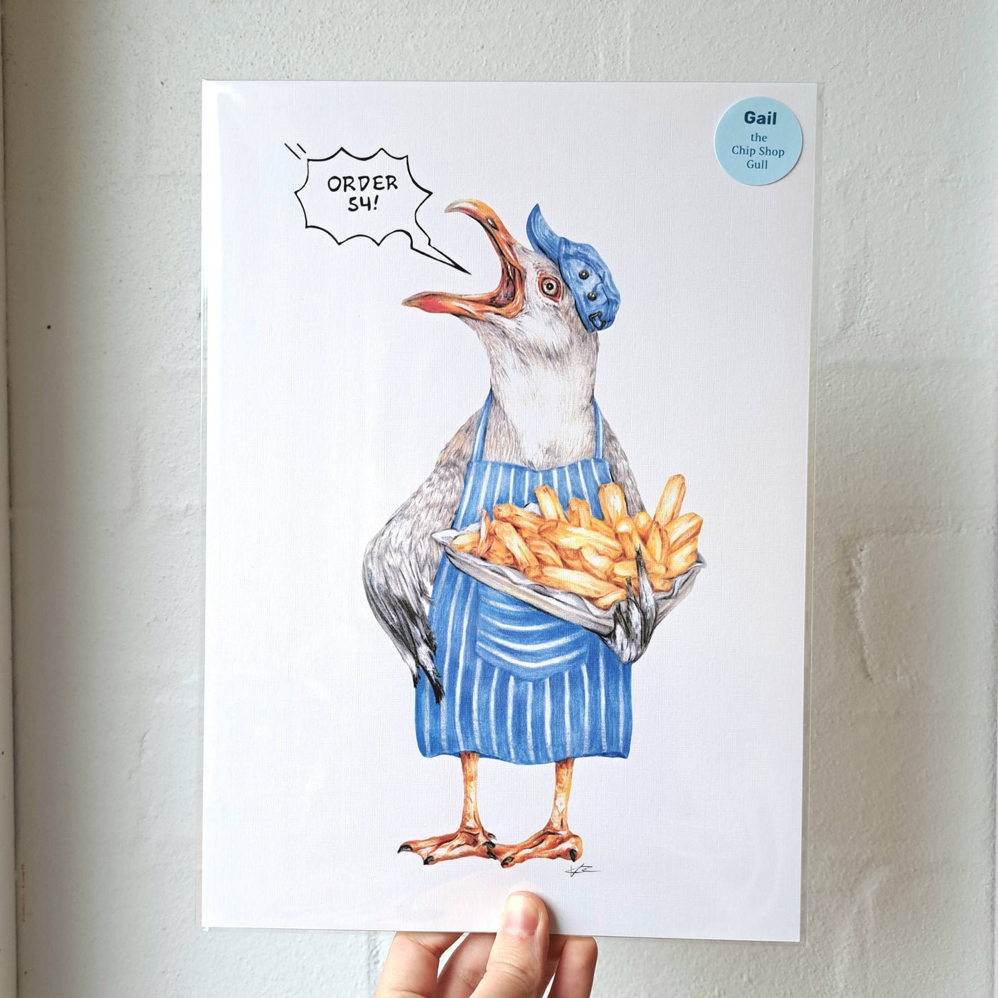 Gail the Chip Shop Gull Art Print