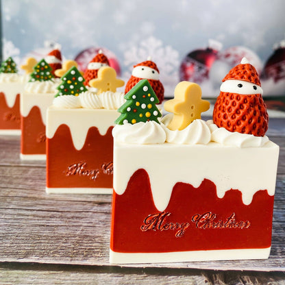 Handmade Artisan Christmas Soap | Christmas Fantasia | Champagne  & Strawberry Scent
