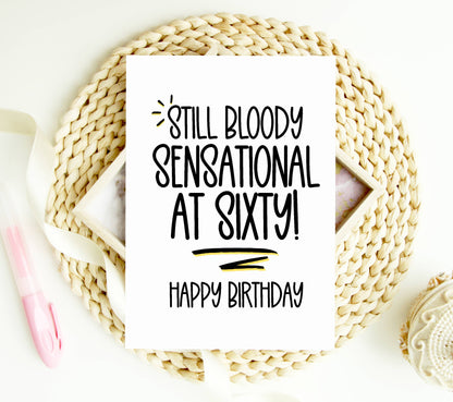 60th Birthday Card For Friend, Turning Sixty 