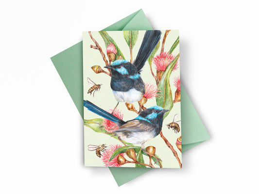 Superb Fairy-wrens Greeting Card