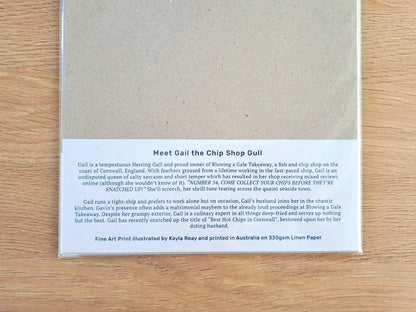 Gail the Chip Shop Gull Art Print