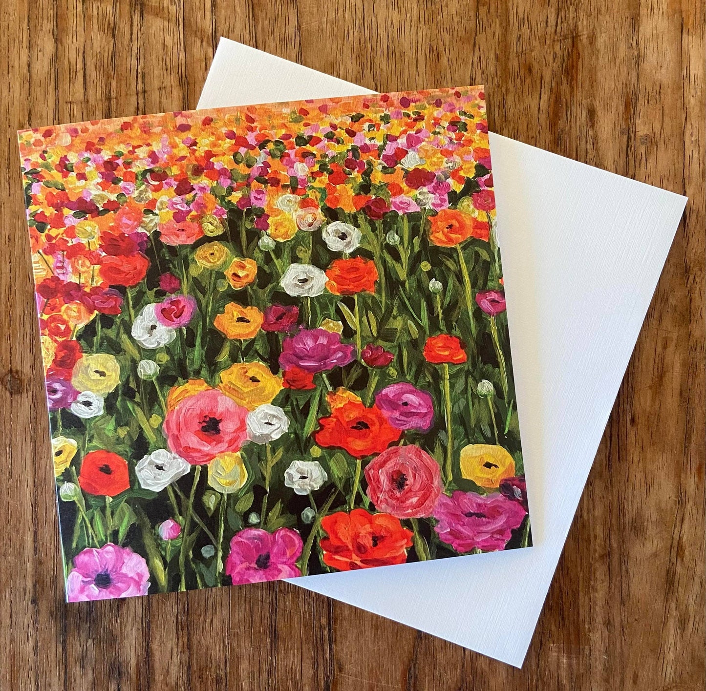 Flower Field Premium Greeting Card