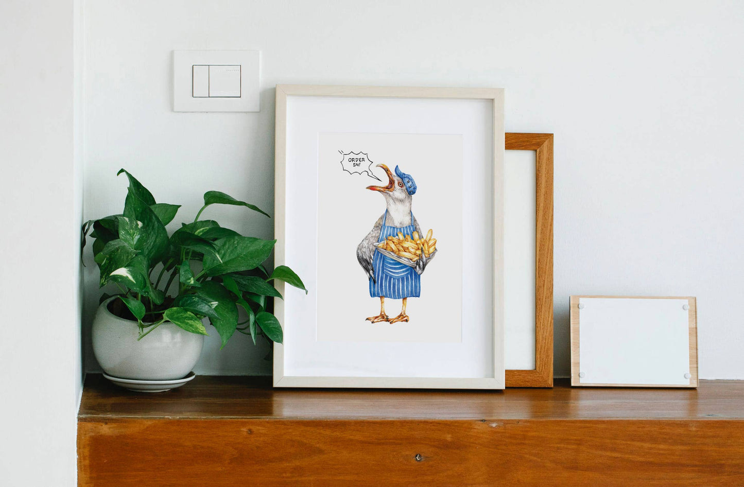 Gail the Chip Shop Gull Art Print