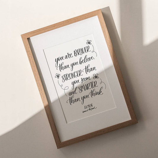 Winnie the Pooh - Quote Art Print