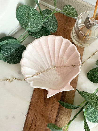 Trinket tray, Shell Design, Eco-Jesmonite. Handcrafted on the South Coast of NSW