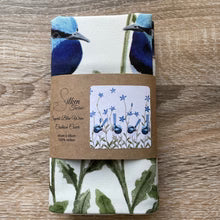 Australian Suberb Wren Cushion Cover Blue Wren. Handmade in Australia.