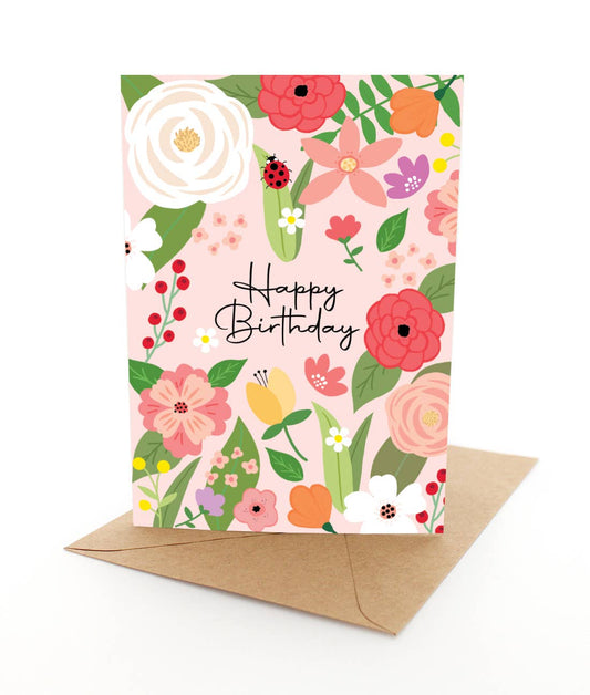 Lots of Birthday Mayflowers - Greeting Card